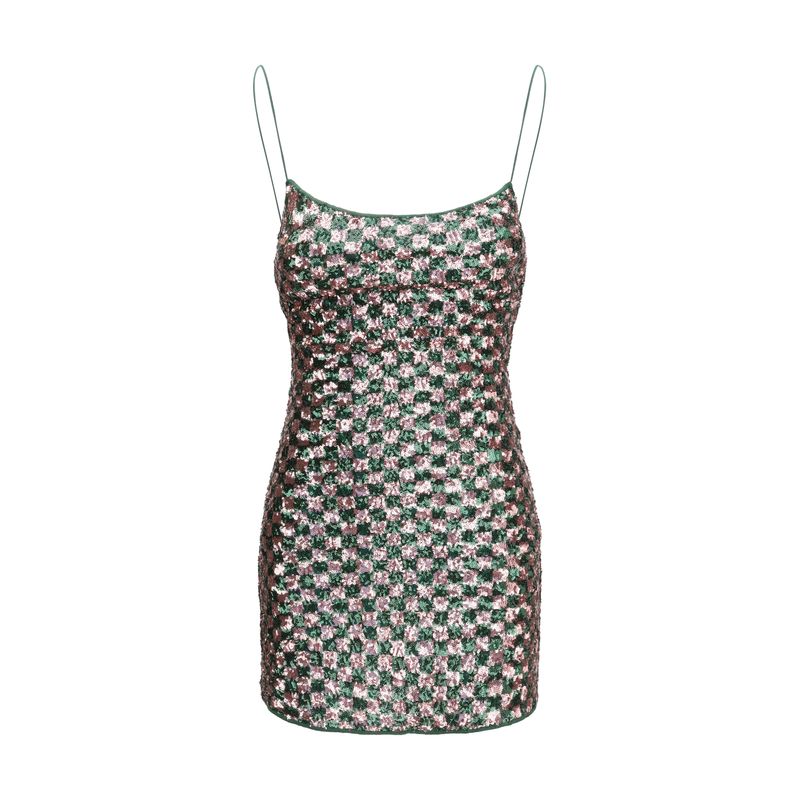 Osree Women Sequins Chess Mini Dress